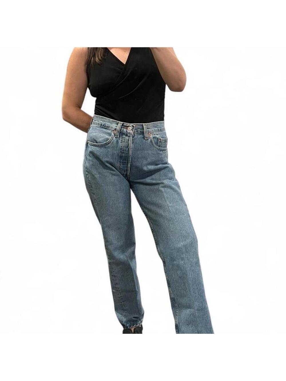 Vintage 90’s Levi’s 501 Made in USA Light Wash Straight Leg Jeans